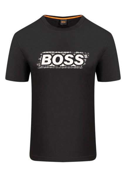Ανδρικό T-Shirt με Στάμπα Μαύρο Boss 50546381-001