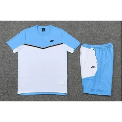 Nike Tech Fleece Άσπρο/Γαλάζιο Καλοκαιρινό Σέτ