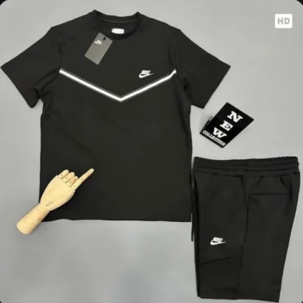 Nike Tech Fleece Μαύρο Καλοκαιρινό Σέτ