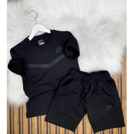 Nike Tech Fleece Μαύρο Καλοκαιρινό Σέτ