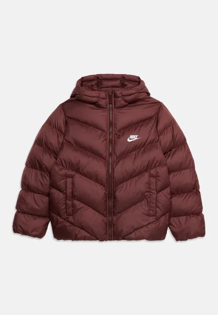 Nike Sportswear PUFFER UNISEX - Χειμωνιάτικο μπουφάν - bordeaux/white
