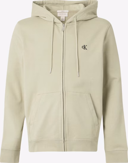 Calvin Klein Jeans Ζακέτα φούτερ σε Πράσινο Παστέλ
