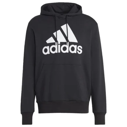 adidas Φούτερ με κουκούλα Essentials French Terry Big Logo - μαύρο/Λευκό