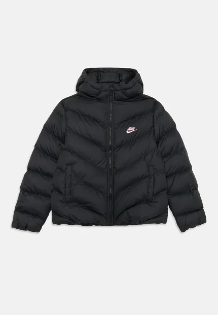 Nike Sportswear PUFFER UNISEX - Χειμωνιάτικο μπουφάν - black/med soft pink