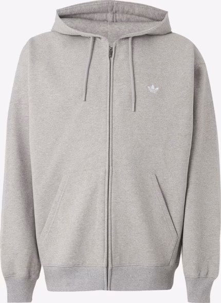 Ζακέτα φούτερ ADIDAS ORIGINALS  'Trefoil Essentials' σε Γκρι